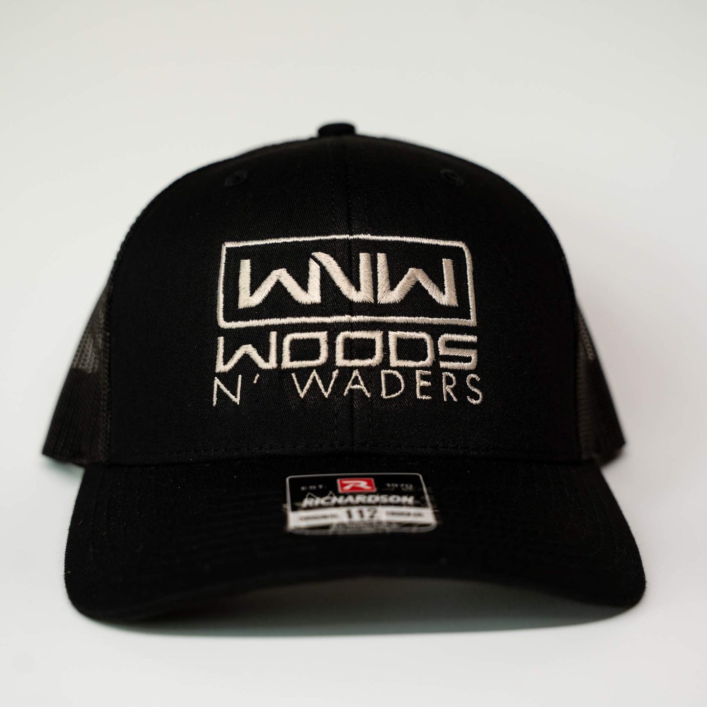 Woods N Waders Logo Hat- Black/Black