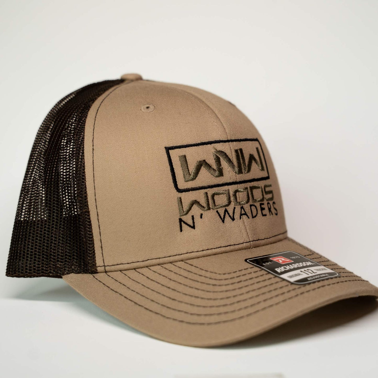 Woods N' Waders Logo Hat-Khaki