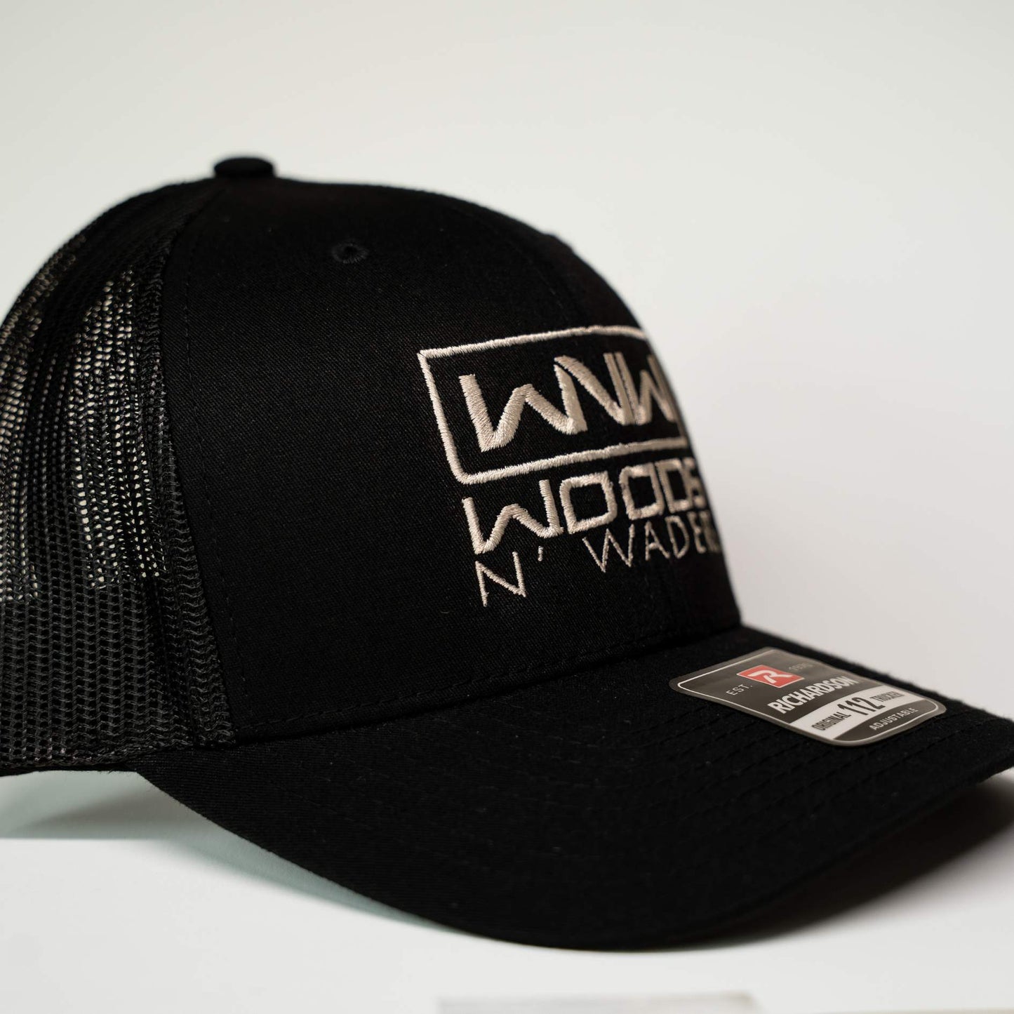 Woods N Waders Logo Hat- Black/Black