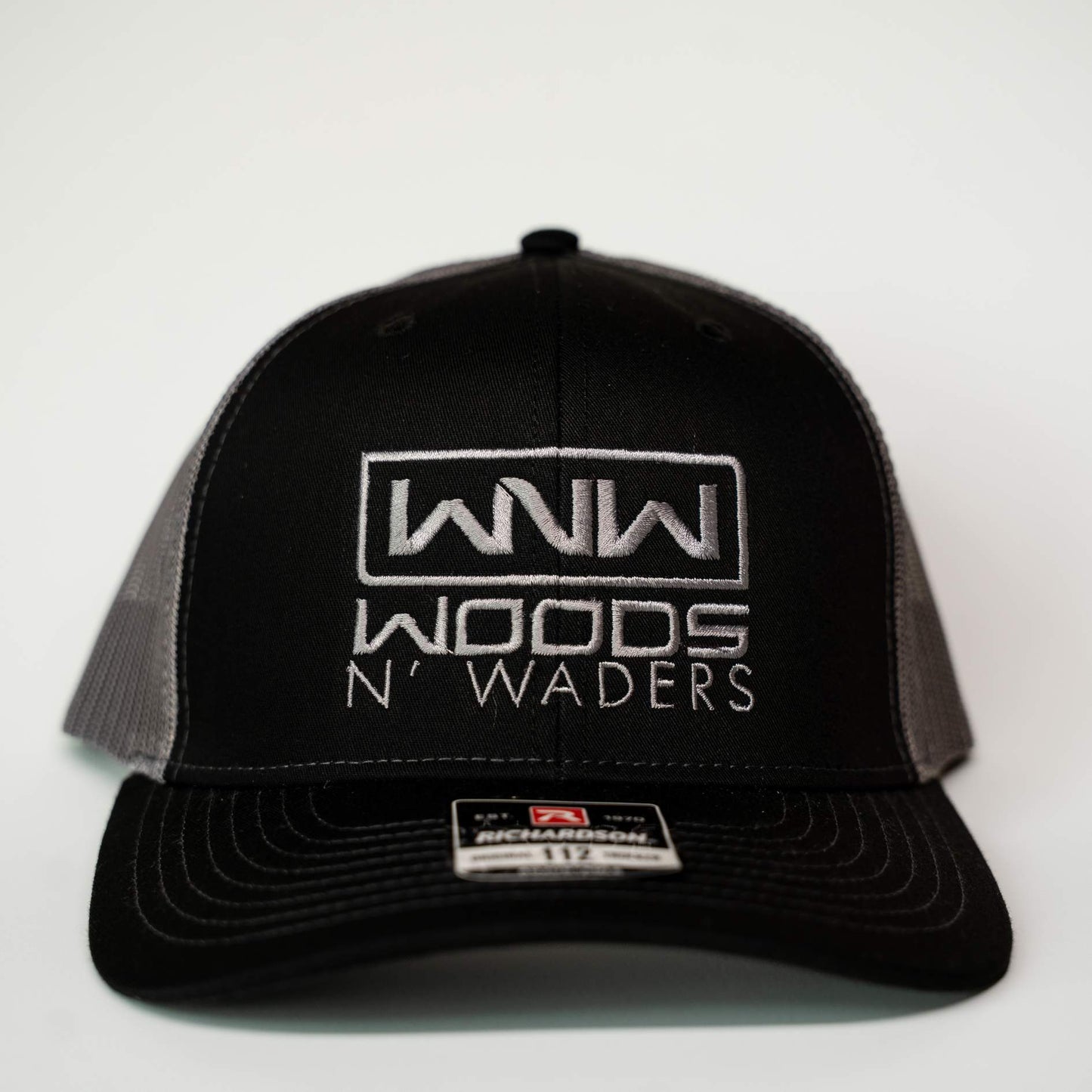 Woods N Waders Logo Hat- Black/Grey